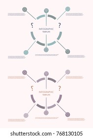 Modern strips infographics different options banner for business processes, workflow, diagram, flowcharts