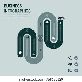 Modern strips infographics different options banner for business processes, workflow, diagram, flowcharts