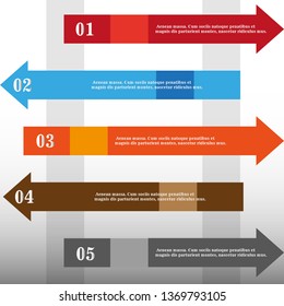 Modern strips infographics x options banner for business processes, workflow, diagram, flowcharts