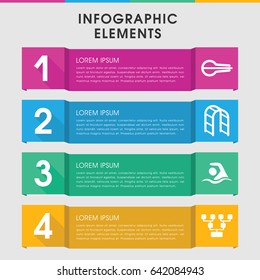 Modern stroke infographic template. infographic design with stroke icons includes playground ladder. can be used for presentation, diagram, annual report, web design.