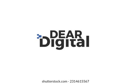 Diseño moderno de logotipos digitales fuertes y audaces para marcas digitales, como la innovación, la tecnología y la industria financiera.