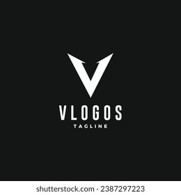 Modern strong and bold letter V logo design for fashion, clothing, street wear and other business industry.