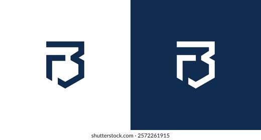 Modern and strong FB Shield logo design