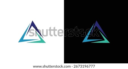 Modern and strong A initials logo design