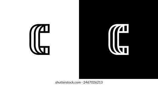 Modern and strong letter C initials logo design 