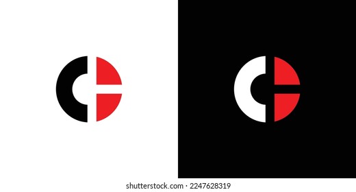Modern and strong letter CH initials logo design 