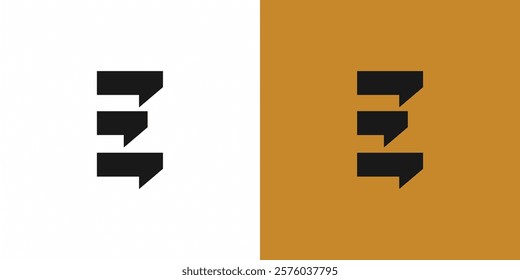 Modern and strong letter E initials logo design