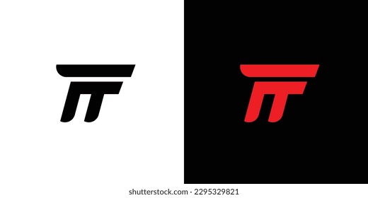 Modern and strong letter FF initials logo design