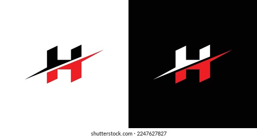 Modern and strong letter H initials logo design