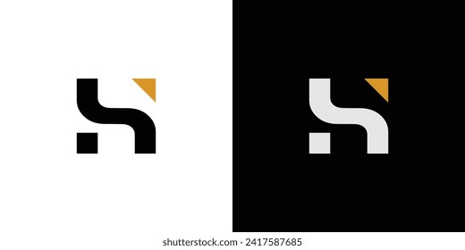 Modern and strong letter H initials logo design