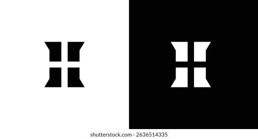 Diseño moderno y fuerte del logotipo de la letra H	