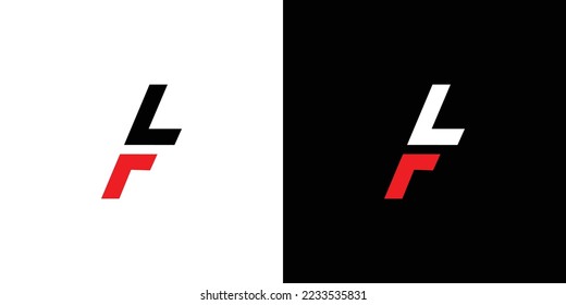 Diseño del logotipo de las iniciales LF de letra fuerte y moderna 3