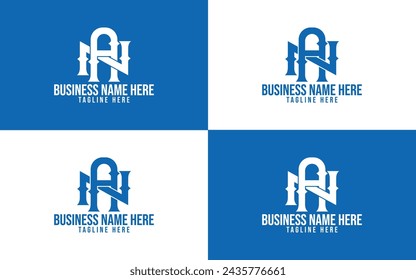 Modern and strong letter AN logo design OR NA Logo Design