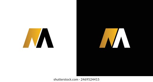 Moderner und starker Buchstabe M Initialen Logo Design 2