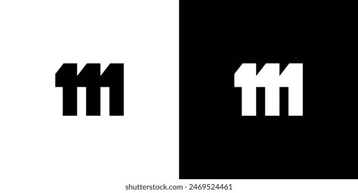Modern and strong letter M initials logo design