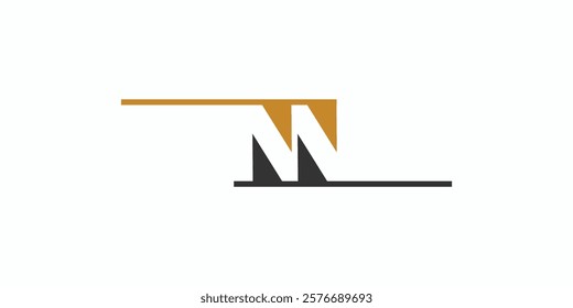 Modern and strong letter M initials logo design