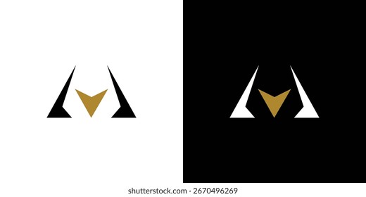 Modern and strong letter M initials logo design	
