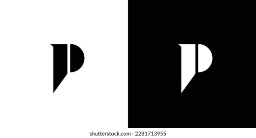 Modern and strong letter P initials logo design 2