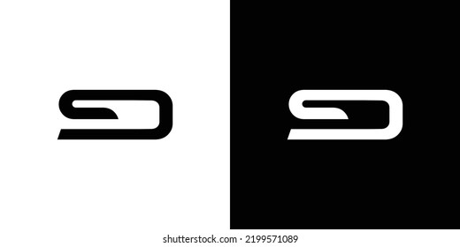 Modern and strong letter SD initials logo design 2