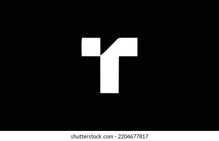 Modern and strong letter T initials logo design