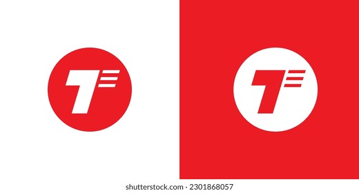 Diseño del logotipo T iniciales de letra fuerte y moderna 2