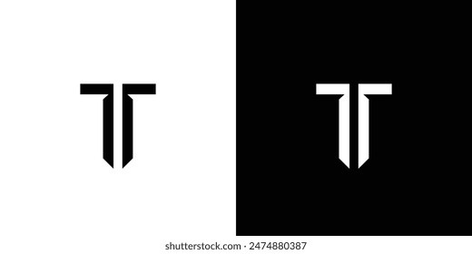 modern and strong  letter T initials logo design