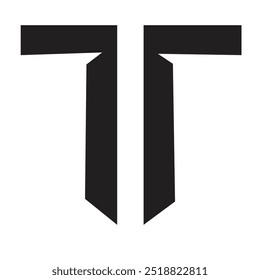 modern and strong letter T initials logo design