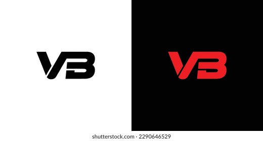 Modern and strong letter VB initials logo design