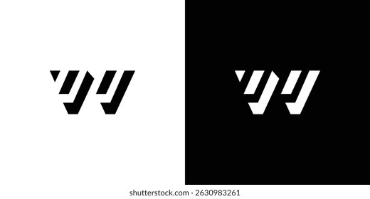 modern and strong letter W initials logo design