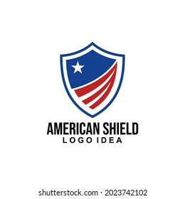 modern and strong logo design for american shield