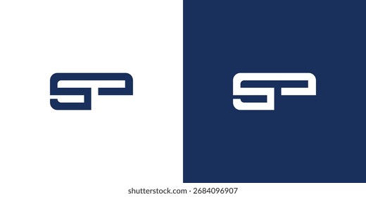 Diseño moderno y fuerte del logotipo de las iniciales de SP