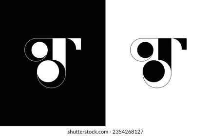 Diseño del logotipo abstracto de las iniciales T modernas y fuertes