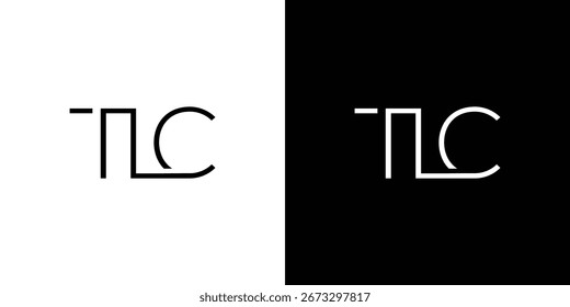 Modern and strong TL C initials logo design