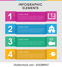 Modern structure infographic template. infographic design with structure icons includes house building. can be used for presentation, diagram, annual report, web design.