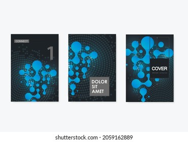 Modern structure for marketing design. Flat design connection circles. Modern graphic concept. Abstract background design template. Business technology concept
