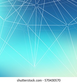 Modern Structure Molecule DNA. Atom. Molecule and communication background for medicine, science, technology, chemistry. Medical scientific backdrop. Lines plexus. Card surface, vector illustration