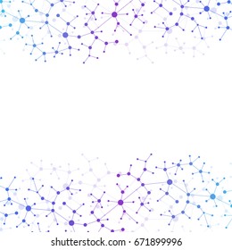 Modern Structure Molecule DNA. Atom. Molecule and communication background for medicine, science, technology, chemistry. Medical scientific backdrop