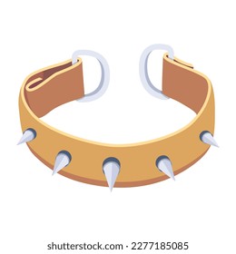 Here’s a modern style 2d icon of a spike belt 