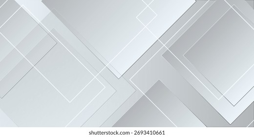 Design de fundo abstrato estilo moderno com formas geométricas transparentes em camadas.