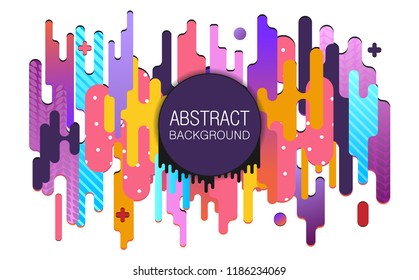 Modern style abstract, Colorful background,  with circle frame and bright and colorful rounded shapes,  dynamic, geometric, vector illustration