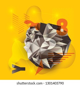 Modern style abstract composition. Vector illustration.