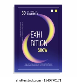 Modern Style abstract Exhibition flyer templates design vector