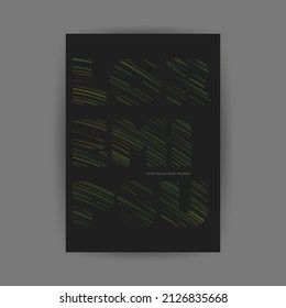 Modern Style Abstract Flyer or Cover Design for Your Business with Dark Digitally Generated Pattern - Multi Purpose Template, Sample Text is Vector Editable 