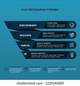 Modern Style Abstract infographic Pyramid number options template Vector illustration can be used for workflow layout diagram business step options banner web design colorful