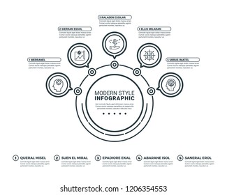 Modern Style Abstract infographics number options template Vector illustration can be used for workflow layout diagram business step options banner web design colorful