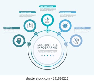 Estilo moderno Resumen Resumen infografía número de opciones plantilla Ilustración vectorial para el diagrama de diseño de flujo de trabajo opciones de paso de negocio banner diseño web colorido