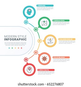 Modern Style Abstract infographics number options template Vector illustration can be used for workflow layout diagram business step options banner web design colorful