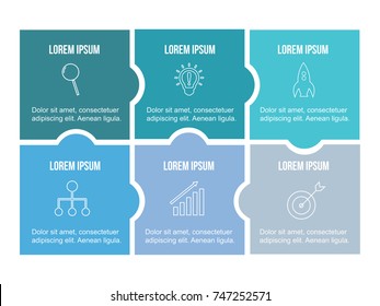 Modern Style Abstract Infographics in puzzles Vector illustration can be used for workflow layout diagram business step options banner web design colorful