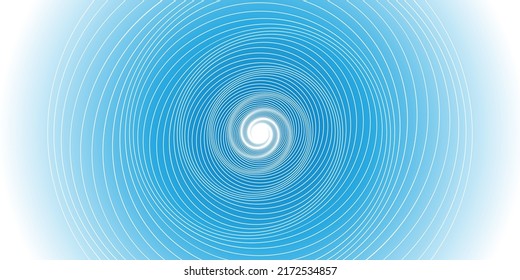 Modern Style Abstract Light Blue Background With Spiralling Centered Lines - 3D Vector Texture, Illustration, Design Template for Web