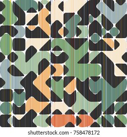 Resumen de estilo moderno en color, con composición hecha de varias formas y líneas redondeadas, fondo de moda de formas geométricas, patrón mosaico de moda  